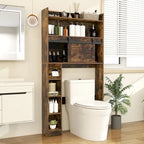 Gymax Over The Toilet Storage Cabinet w/ Sliding Barn Door Adjustable