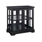 LED Glass Antique Curio Display Cabinet Showcase with Lattice Doors