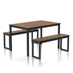 Rhese Transitional Metal 3-Piece Dining Table Sets by
