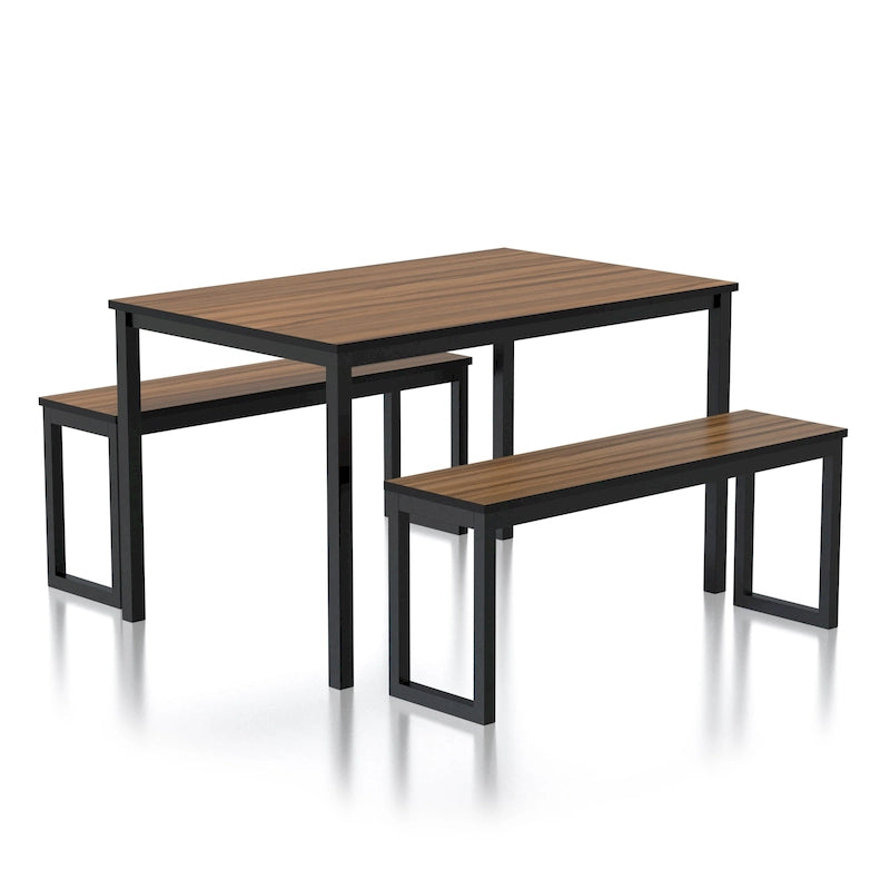 Rhese Transitional Metal 3-Piece Dining Table Sets by