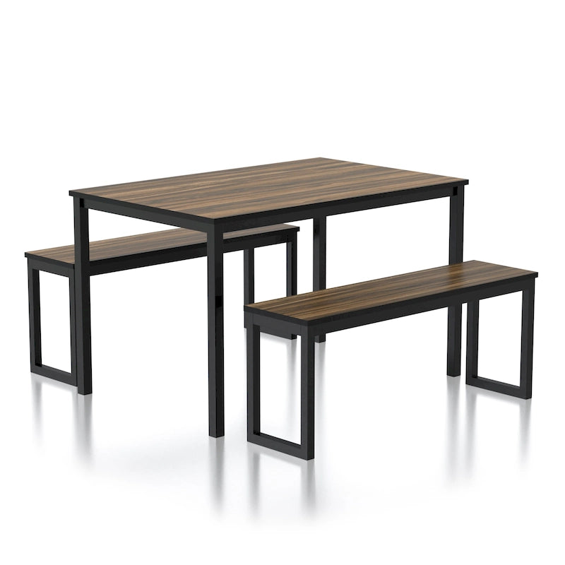 Rhese Transitional Metal 3-Piece Dining Table Sets by