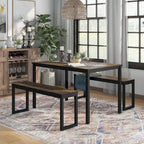 Rhese Transitional Metal 3-Piece Dining Table Sets by 