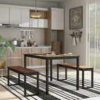 Rhese Transitional Metal 3-Piece Dining Table Sets by