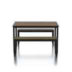 Rhese Transitional Metal 3-Piece Dining Table Sets by