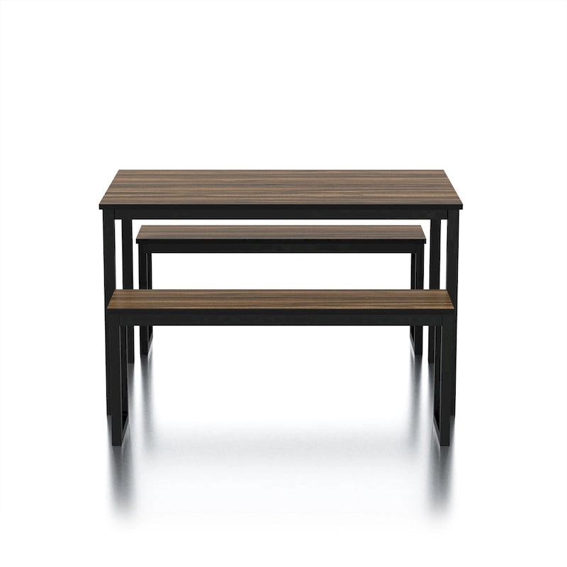 Rhese Transitional Metal 3-Piece Dining Table Sets by