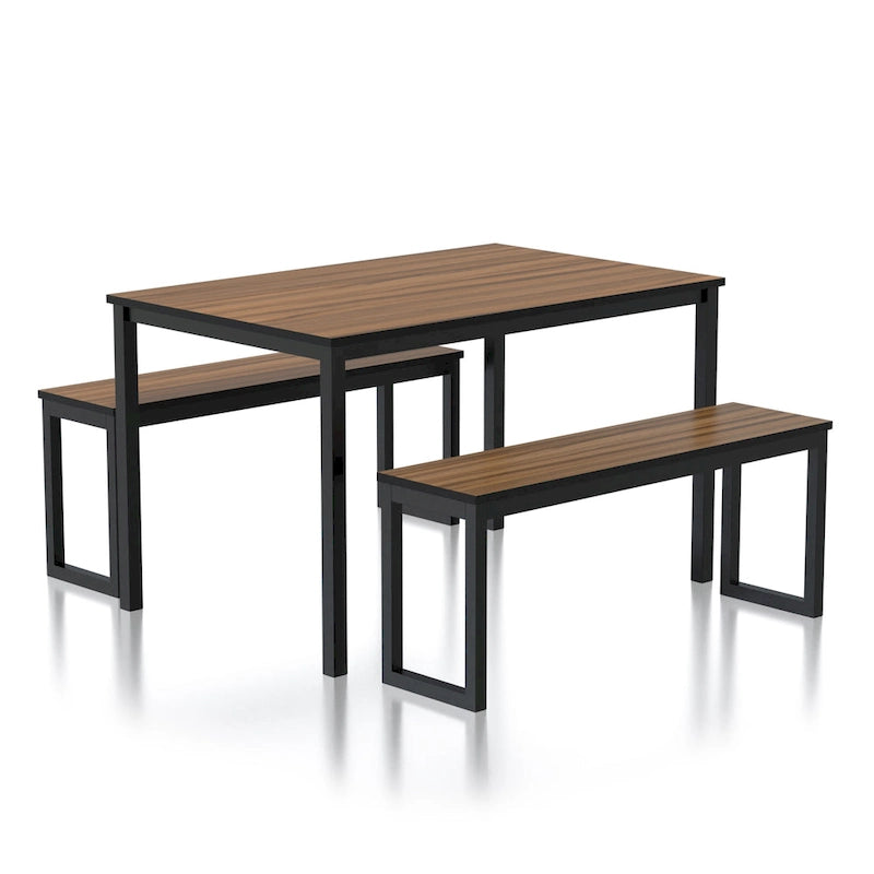 Rhese Transitional Metal 3-Piece Dining Table Sets by