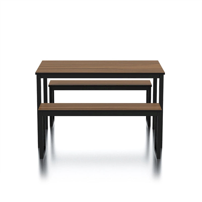 Rhese Transitional Metal 3-Piece Dining Table Sets by