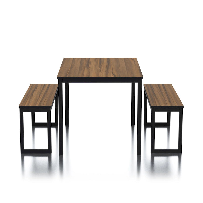 Rhese Transitional Metal 3-Piece Dining Table Sets by