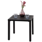 3-Piece Metal Patio Dining Set, 1 Square Table and 2 Folding Sling Chairs - N/A