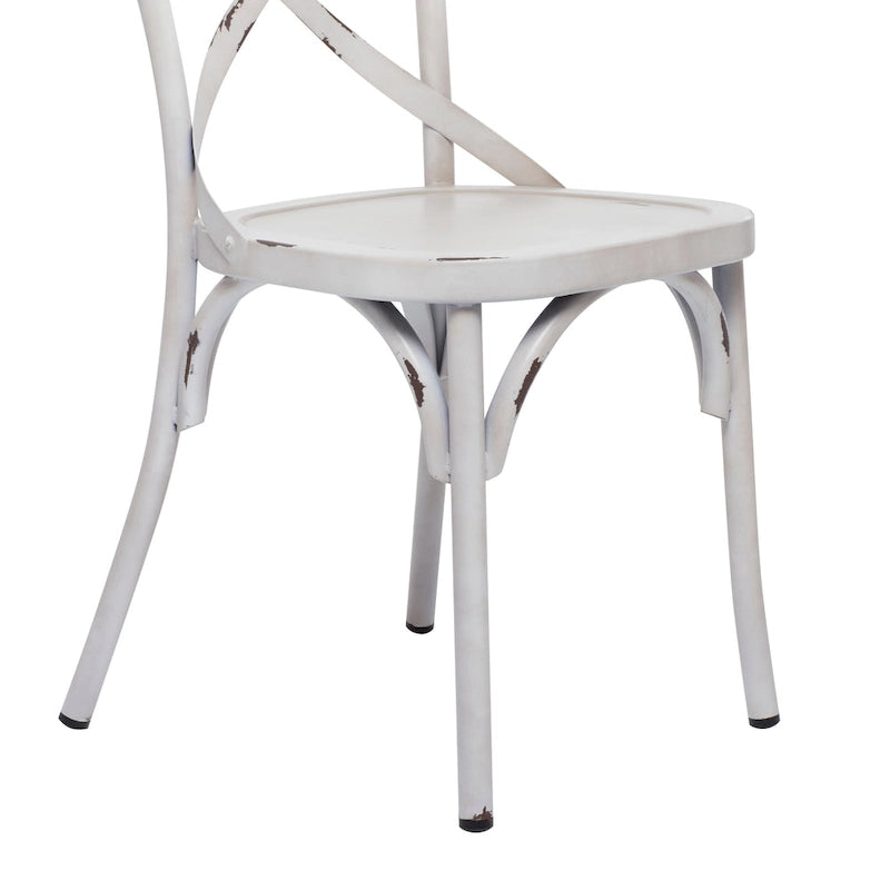 Iron Farmhouse Outdoor Dining Chair (Set of 2) - 22 x 19 x 35