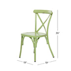 Iron Farmhouse Outdoor Dining Chair (Set of 2) - 22 x 19 x 35