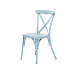Iron Farmhouse Outdoor Dining Chair (Set of 2) - 22 x 19 x 35