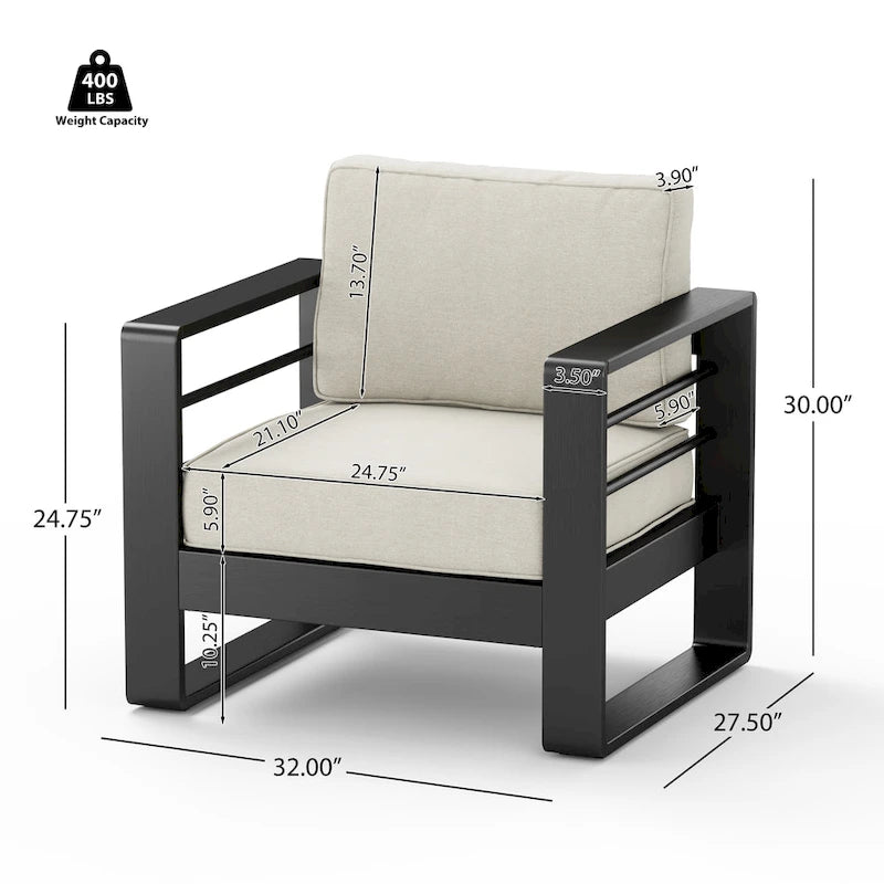 Maya Bay Aluminum Chat Set by Christopher Knight Home