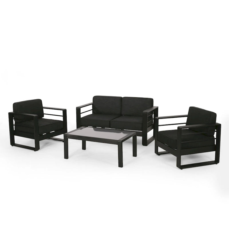 Maya Bay Aluminum Chat Set by Christopher Knight Home
