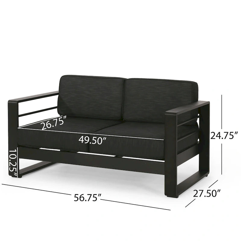 Maya Bay Aluminum Chat Set by Christopher Knight Home