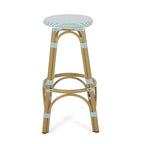 Starla Outdoor Aluminum and Wicker 29.5 Inch Barstools (Set of 2) by Christopher Knight Home - N/A