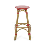 Starla Outdoor Aluminum and Wicker 29.5 Inch Barstools (Set of 2) by Christopher Knight Home - N/A