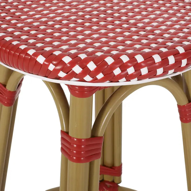 Starla Outdoor Aluminum and Wicker 29.5 Inch Barstools (Set of 2) by Christopher Knight Home - N/A