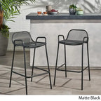 Baltimore Outdoor Modern Barstool (Set of 2) by Christopher Knight Home