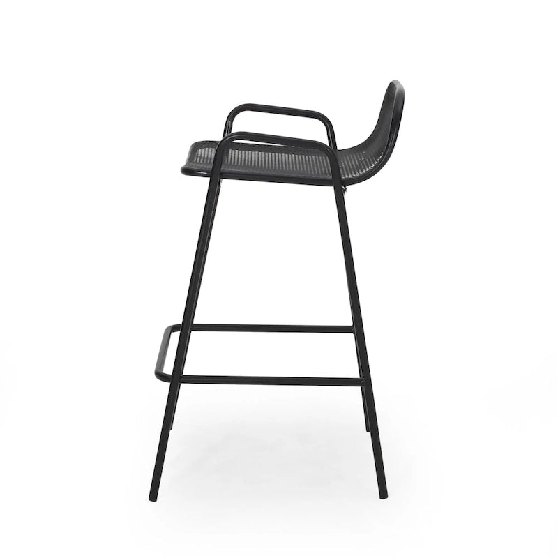 Baltimore Outdoor Modern Barstool (Set of 2) by Christopher Knight Home