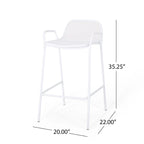 Baltimore Outdoor Modern Barstool (Set of 2) by Christopher Knight Home