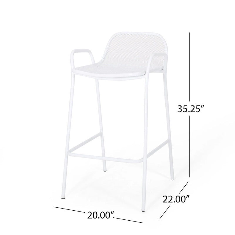 Baltimore Outdoor Modern Barstool (Set of 2) by Christopher Knight Home