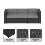 Ander Outdoor Patio Sectional Sofa Conversation Set with Cushions