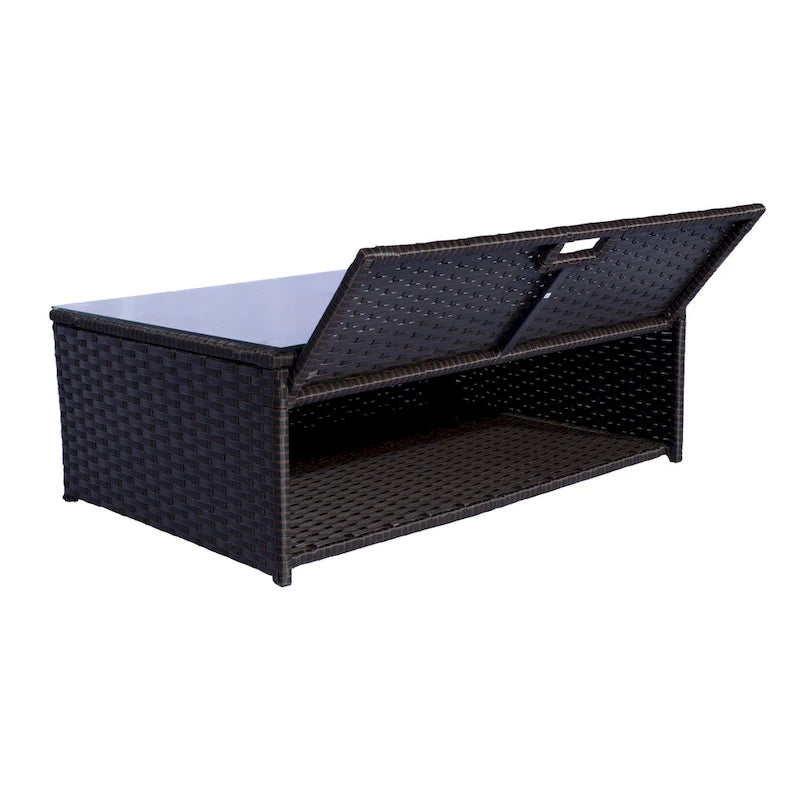 Ander Outdoor Patio Sectional Sofa Conversation Set with Cushions