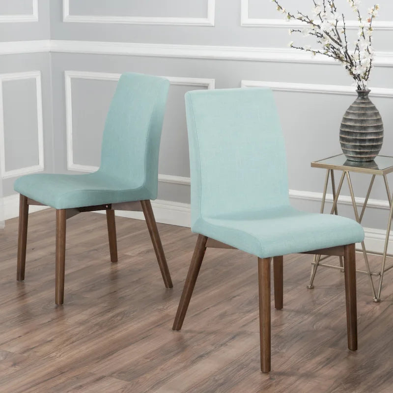 Orrin Mid-Century Fabric Dining Chair (Set of 2) by