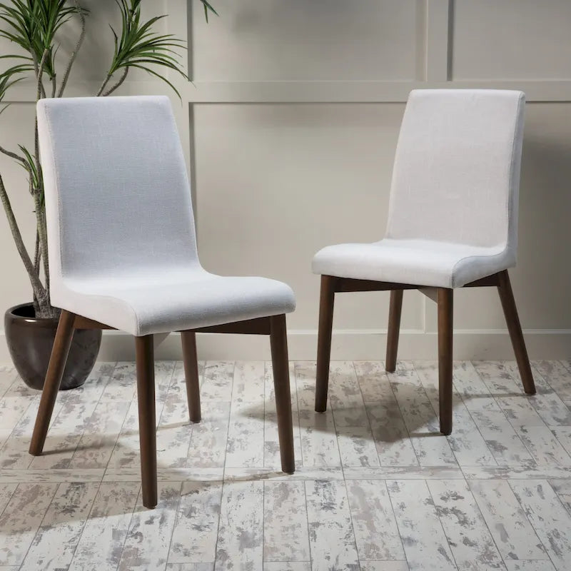 Orrin Mid-Century Fabric Dining Chair (Set of 2) by