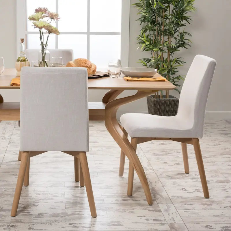 Orrin Mid-Century Fabric Dining Chair (Set of 2) by