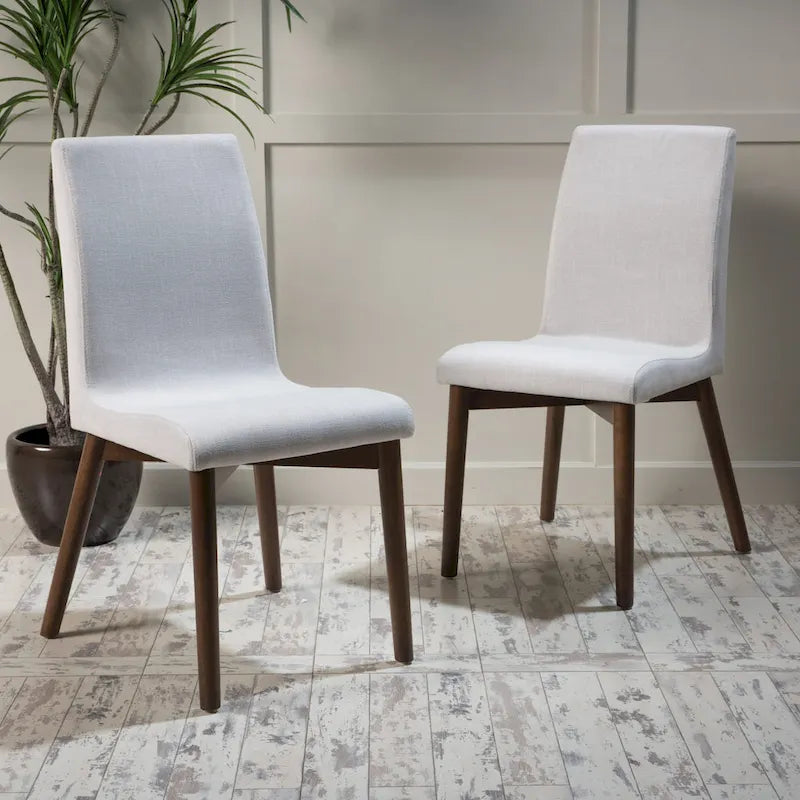 Orrin Mid-Century Fabric Dining Chair (Set of 2) by