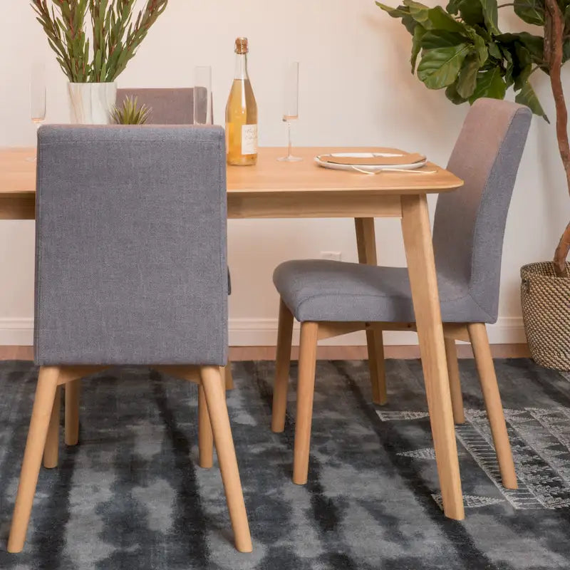 Orrin Mid-Century Fabric Dining Chair (Set of 2) by