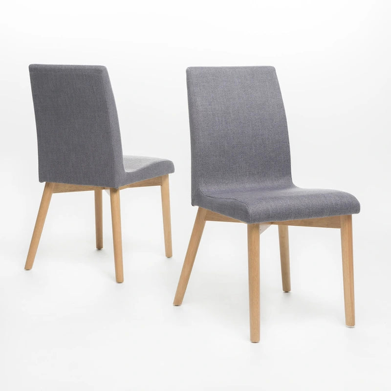 Orrin Mid-Century Fabric Dining Chair (Set of 2) by