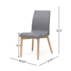 Orrin Mid-Century Fabric Dining Chair (Set of 2) by