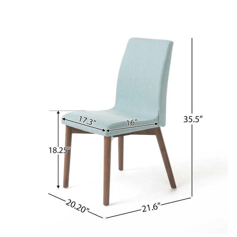 Orrin Mid-Century Fabric Dining Chair (Set of 2) by
