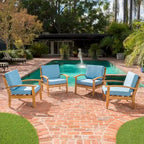 Peyton Outdoor Wooden Club Chair (Set of 4) by Christopher Knight Home