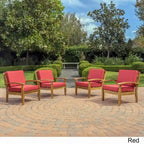 Peyton Outdoor Wooden Club Chair (Set of 4) by Christopher Knight Home