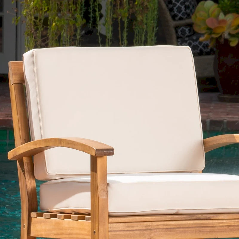 Peyton Outdoor Wooden Club Chair (Set of 4) by Christopher Knight Home