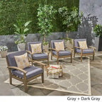 Peyton Outdoor Wooden Club Chair (Set of 4) by Christopher Knight Home