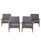 Peyton Outdoor Wooden Club Chair (Set of 4) by Christopher Knight Home