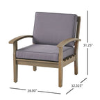 Peyton Outdoor Wooden Club Chair (Set of 4) by Christopher Knight Home