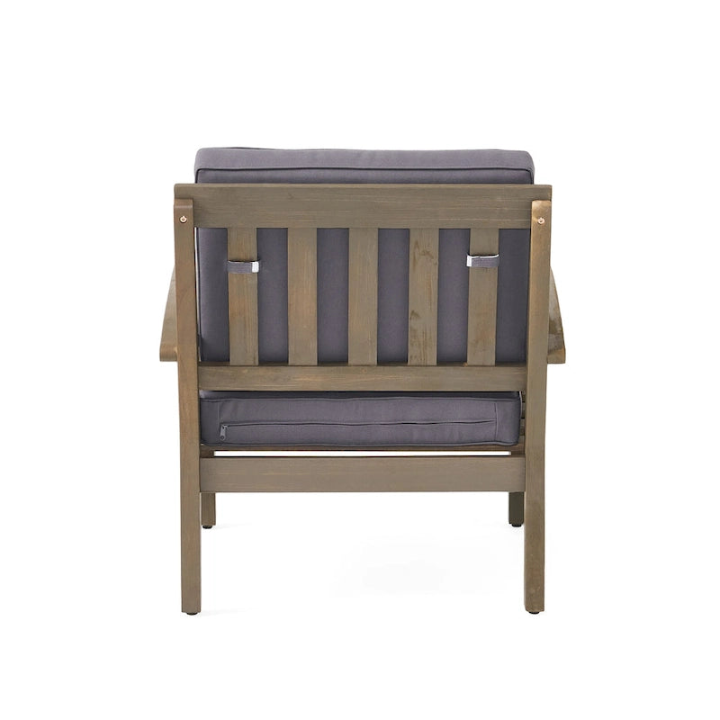 Peyton Outdoor Wooden Club Chair (Set of 4) by Christopher Knight Home