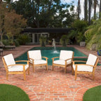 Peyton Outdoor Wooden Club Chair (Set of 4) by Christopher Knight Home