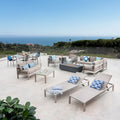 Cape Coral 7 Piece Dining Set and Sofa Set and 4pc Chat Set and Fire Pit and 2 Chaise Lounges by Christopher Knight Home