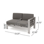 Cape Coral 7 Piece Dining Set and Sofa Set and 4pc Chat Set and Fire Pit and 2 Chaise Lounges by Christopher Knight Home