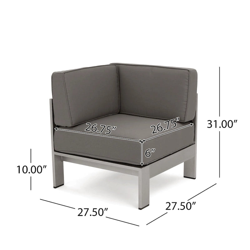 Cape Coral 7 Piece Dining Set and Sofa Set and 4pc Chat Set and Fire Pit and 2 Chaise Lounges by Christopher Knight Home
