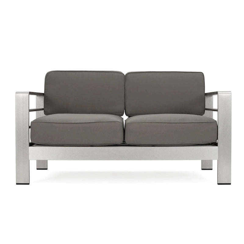 Cape Coral 7 Piece Dining Set and Sofa Set and 4pc Chat Set and Fire Pit and 2 Chaise Lounges by Christopher Knight Home