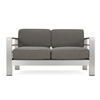 Cape Coral 7 Piece Dining Set and Sofa Set and 4pc Chat Set and Fire Pit and 2 Chaise Lounges by Christopher Knight Home