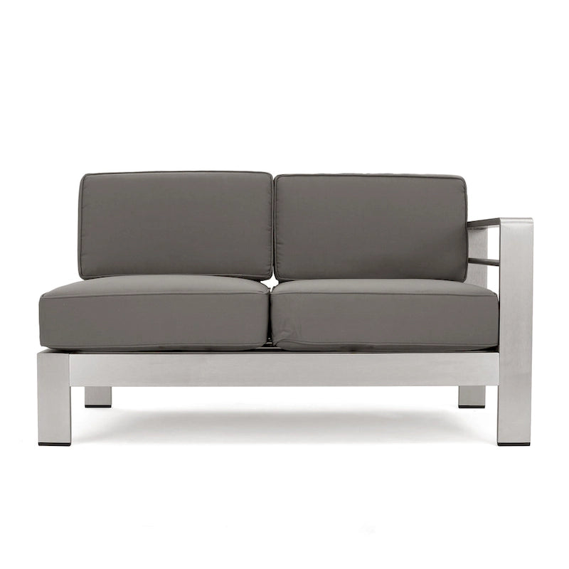 Cape Coral 7 Piece Dining Set and Sofa Set and 4pc Chat Set and Fire Pit and 2 Chaise Lounges by Christopher Knight Home